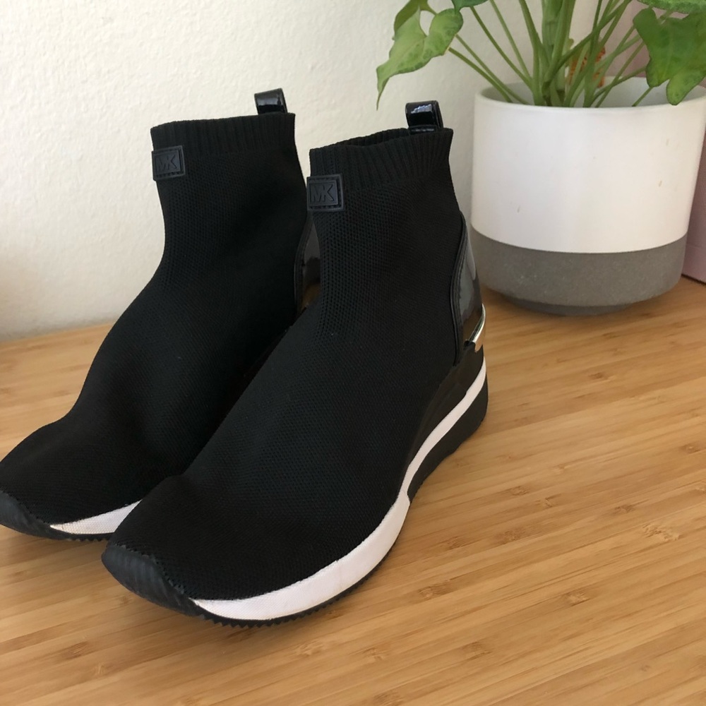 Michael Kors Skyler wedge sock bootie